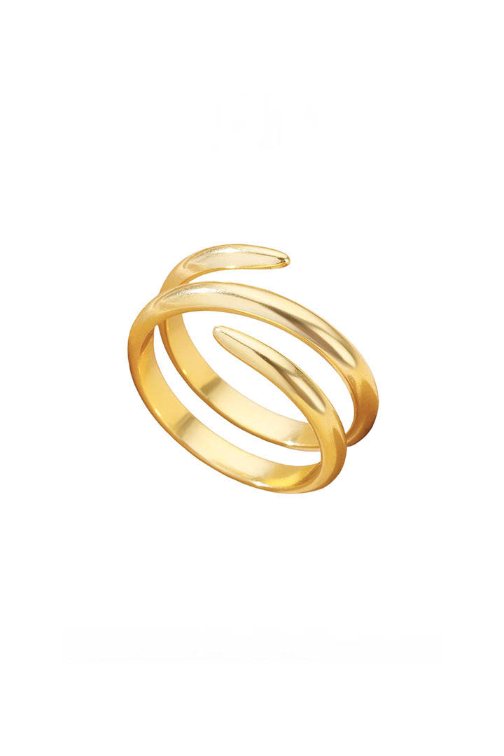 Sleek Wrap Open Ring – Gold