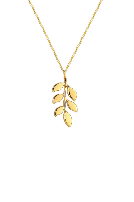 Gold Olive Leaf Necklace