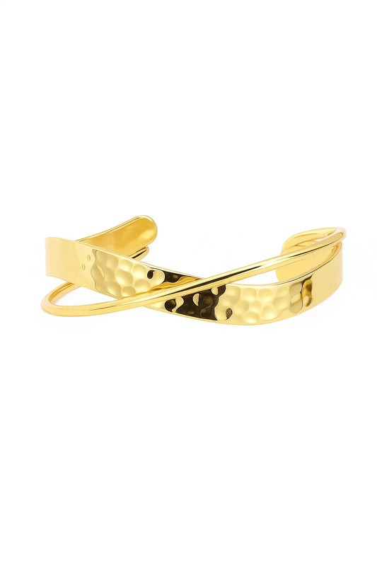 Echoed Radiance Open Cuff Bracelet