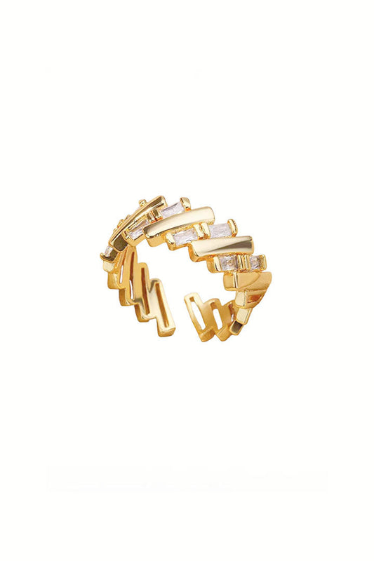 Baguette Chain Ring – Gold